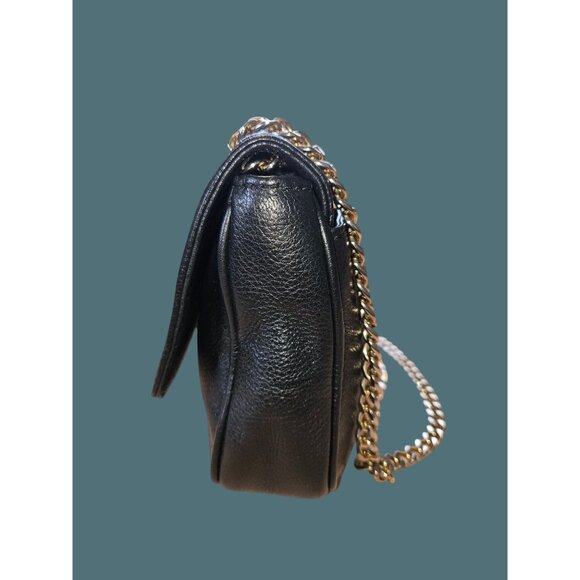 Michael Michael Kors Leather Double Gold Chain Shoulder Flap Bag - Picture 4 of 15